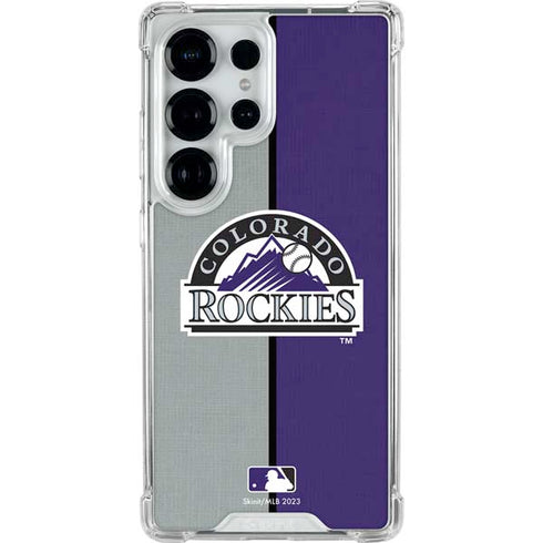MLB Colorado Rockies Split Galaxy S26 Ultra Clear Case