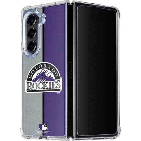 MLB Colorado Rockies Split Galaxy Z Fold5 5G Clear Case