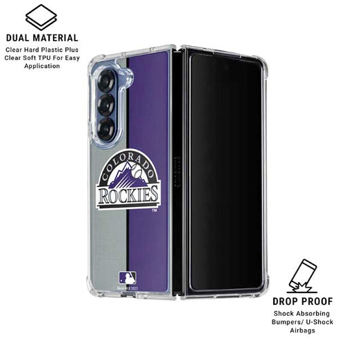 MLB Colorado Rockies Split Galaxy Z Fold6 Clear Case