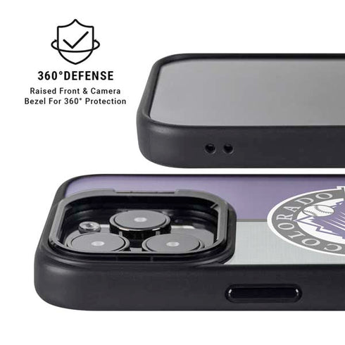 MLB Colorado Rockies Split iPhone 13 Pro Kickstand Case