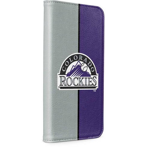 MLB Colorado Rockies Split iPhone 15 Folio Case