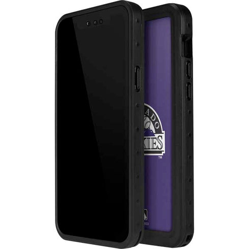 MLB Colorado Rockies Split iPhone 15 Plus Waterproof Case