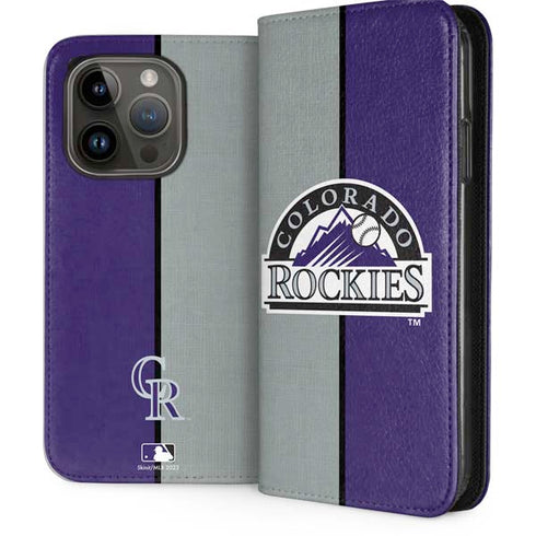 MLB Colorado Rockies Split iPhone 15 Pro Folio Case