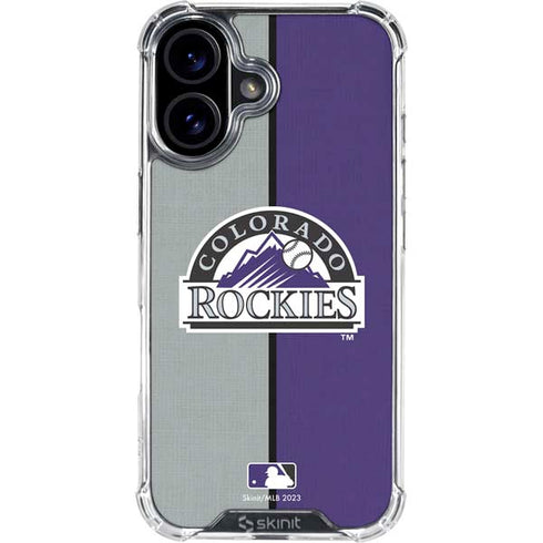 MLB Colorado Rockies Split iPhone 16 Clear Case
