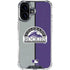 MLB Colorado Rockies Split iPhone 16 Plus Clear Case