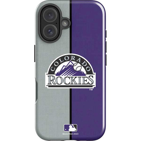 MLB Colorado Rockies Split iPhone 16 Plus Impact Case