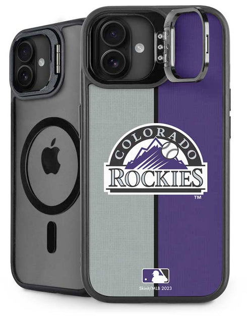 MLB Colorado Rockies Split iPhone 16 Plus Kickstand Case