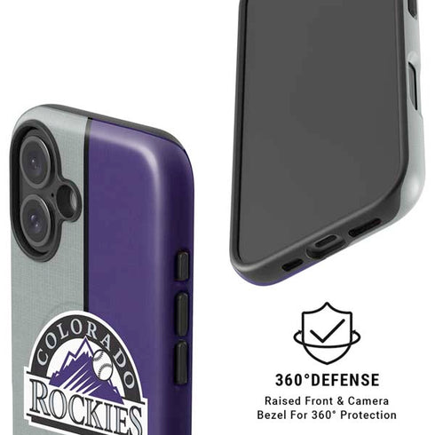 MLB Colorado Rockies Split iPhone 16 Plus Magsafe Impact Case
