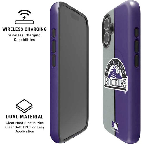 MLB Colorado Rockies Split iPhone 16 Plus Magsafe Impact Case