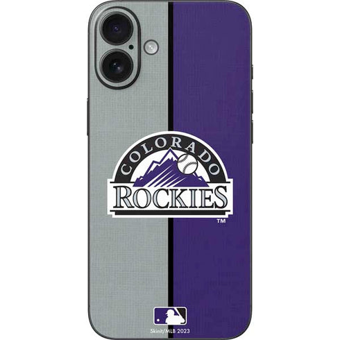 MLB Colorado Rockies Split iPhone 16 Plus Skin