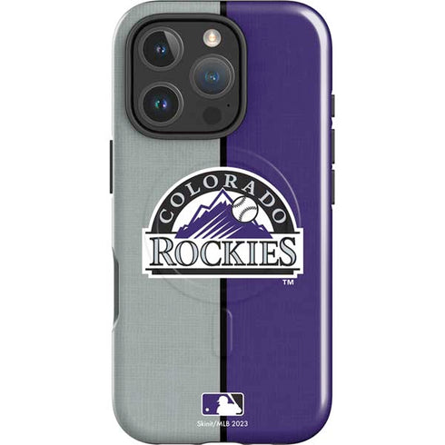 MLB Colorado Rockies Split iPhone 16 Pro Magsafe Impact Case