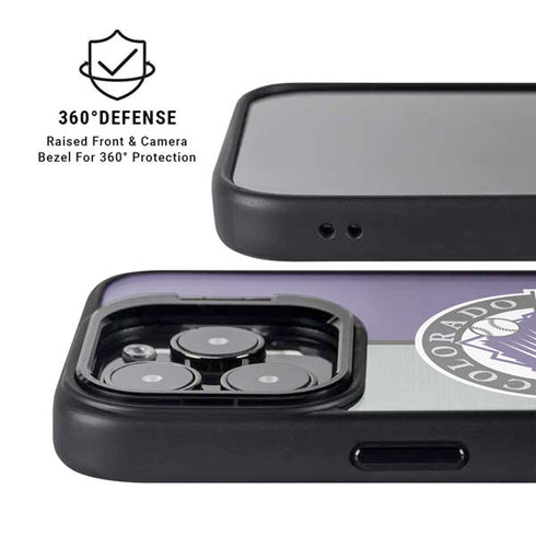 MLB Colorado Rockies Split iPhone 16 Pro Max Kickstand Case