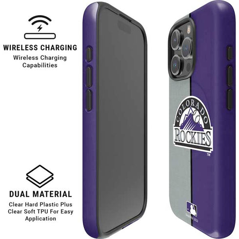 MLB Colorado Rockies Split iPhone 16 Pro Max Magsafe Impact Case