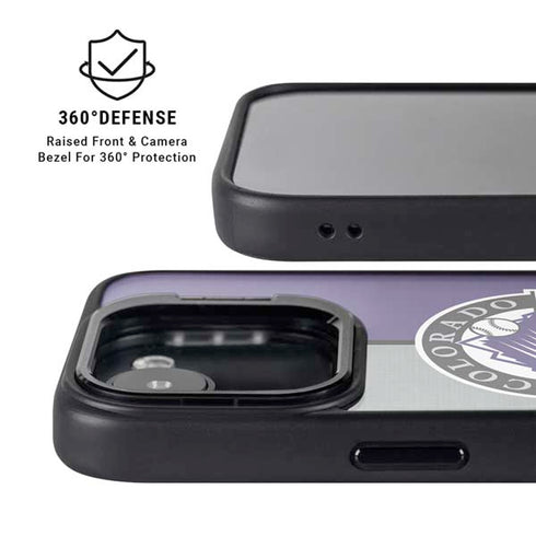 MLB Colorado Rockies Split iPhone 16e Kickstand Case