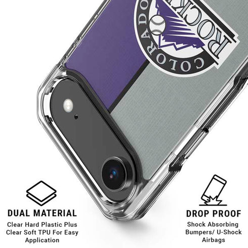 MLB Colorado Rockies Split iPhone 17 Air Clear Case