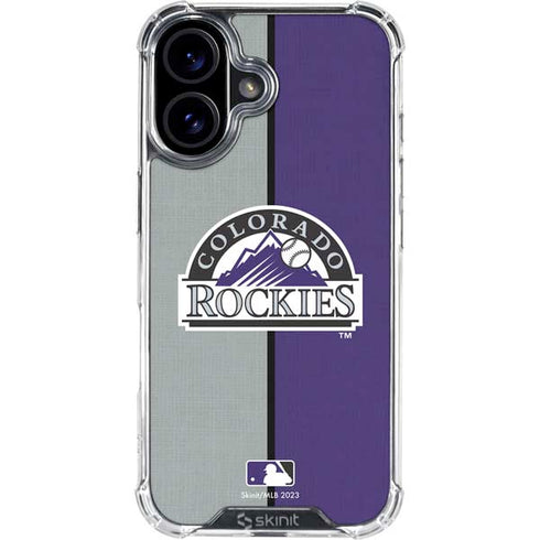 MLB Colorado Rockies Split iPhone 17 Clear Case