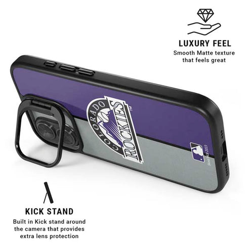 MLB Colorado Rockies Split iPhone 17 Kickstand Case