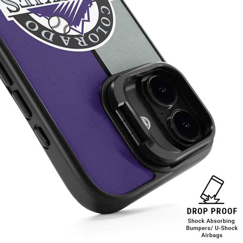 MLB Colorado Rockies Split iPhone 17 Kickstand Case