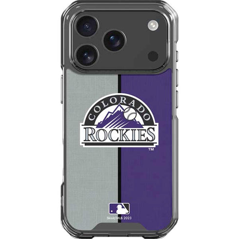 MLB Colorado Rockies Split iPhone 17 Pro Clear Case