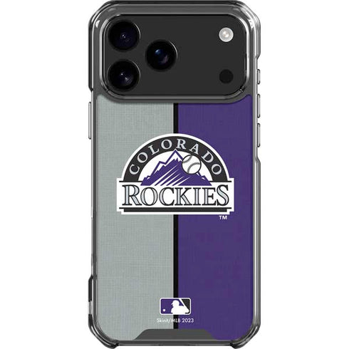 MLB Colorado Rockies Split iPhone 17 Pro Max Clear Case