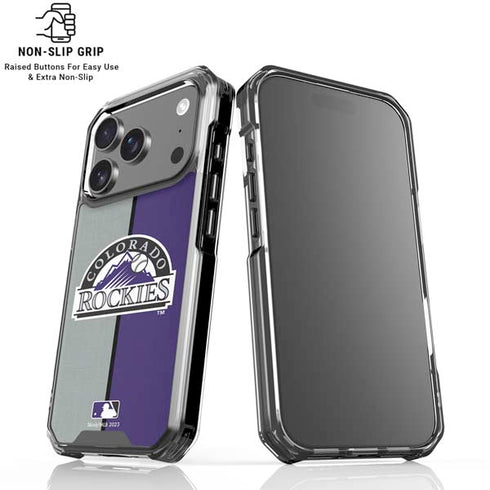MLB Colorado Rockies Split iPhone 17 Pro Max Clear Case