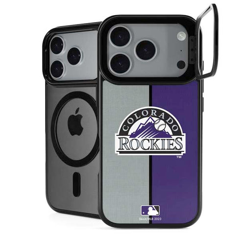 MLB Colorado Rockies Split iPhone 17 Pro Max Kickstand Case