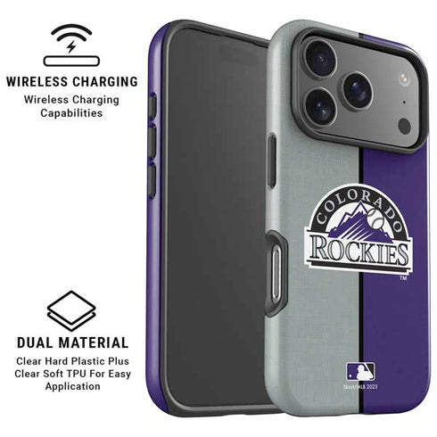 MLB Colorado Rockies Split iPhone 17 Pro Max Magsafe Impact Case