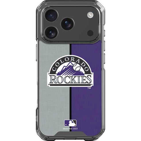 MLB Colorado Rockies Split iPhone 18 Pro Clear Case