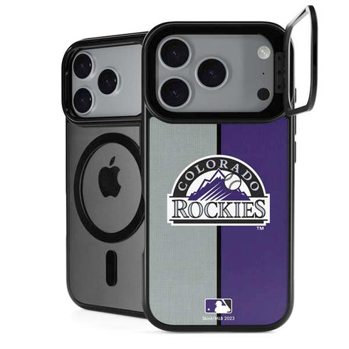 MLB Colorado Rockies Split iPhone 18 Pro Kickstand Case