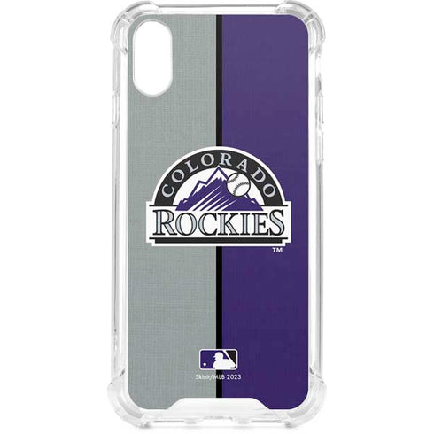 MLB Colorado Rockies Split iPhone XS Clear Case