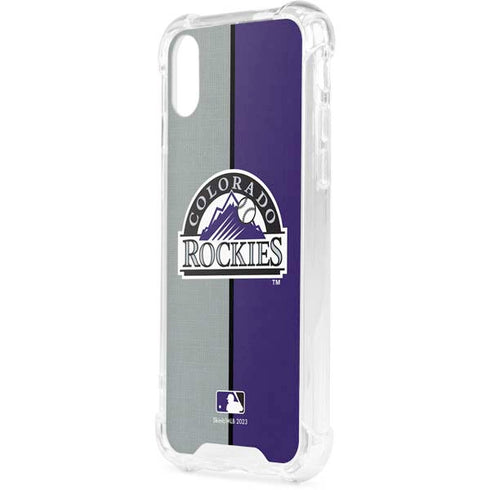 MLB Colorado Rockies Split iPhone XS Clear Case
