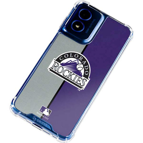 MLB Colorado Rockies Split Moto G Play 4G (2024) Clear Case
