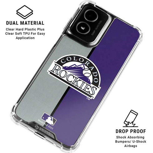 MLB Colorado Rockies Split Moto G Power 5G (2024) Clear Case