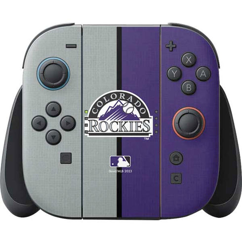 MLB Colorado Rockies Split Nintendo Switch 2 (2025) Joy-Con Controller Skin