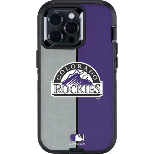 MLB Colorado Rockies Split Otterbox Defender iPhone Skin