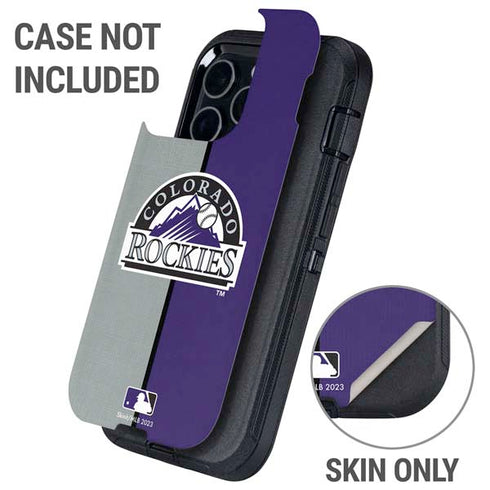 MLB Colorado Rockies Split Otterbox Defender iPhone Skin