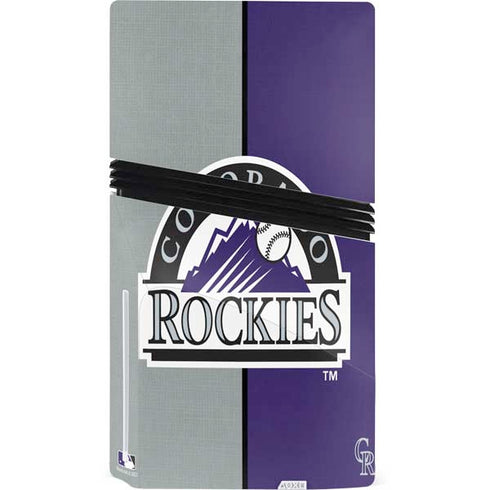 MLB Colorado Rockies Split PS5 Pro Disk Bundle Skin