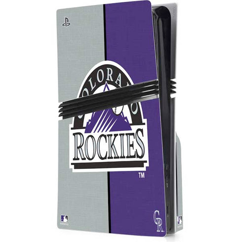 MLB Colorado Rockies Split PS5 Pro Disk Console Skin