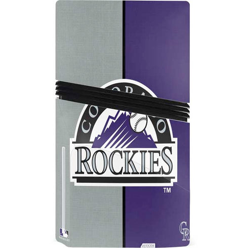 MLB Colorado Rockies Split PS5 Pro Disk Console Skin