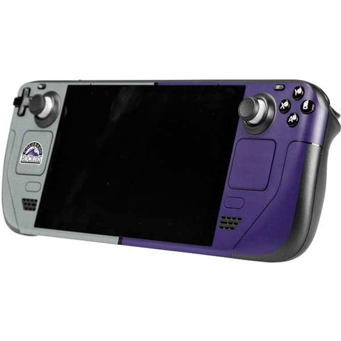 MLB Colorado Rockies Split Steam Deck Handheld Gaming Computer OLED Skin