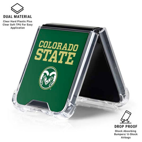 Colorado State University CSU Galaxy Z Flip7 Clear Case