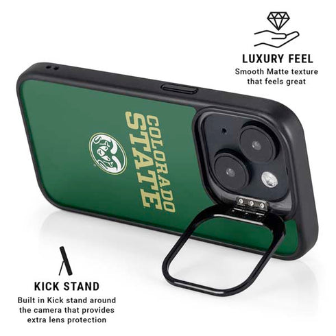 Colorado State University CSU iPhone 15 Plus Kickstand Case