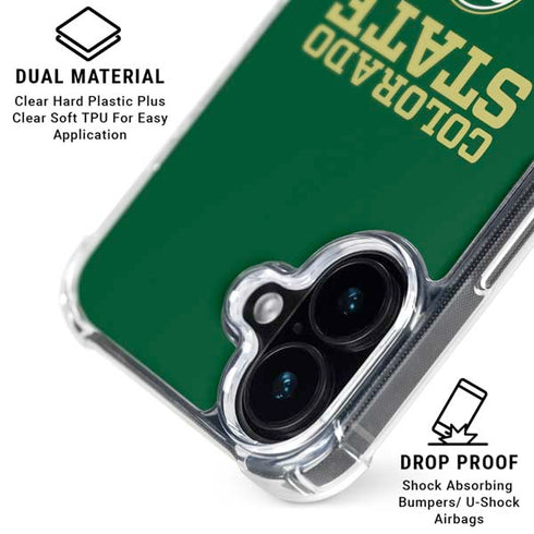 Colorado State University CSU iPhone 16 Plus Clear Case