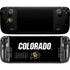 University of Colorado CU Logo on Black Steam Deck Handheld Gaming Computer Skin