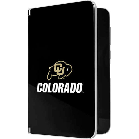 University of Colorado CU Logo on Black Surface Duo Skin
