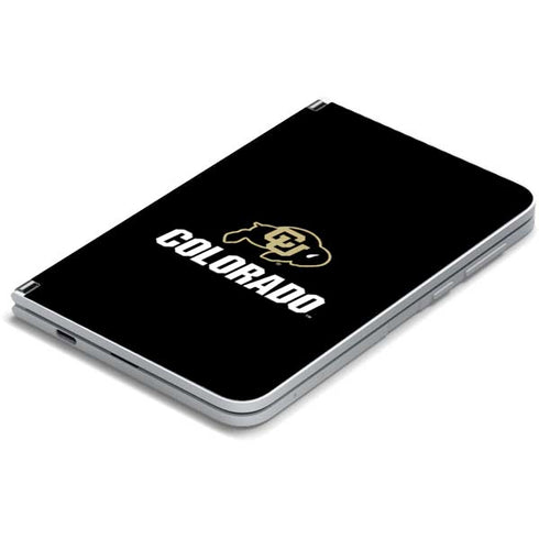 University of Colorado CU Logo on Black Surface Duo Skin