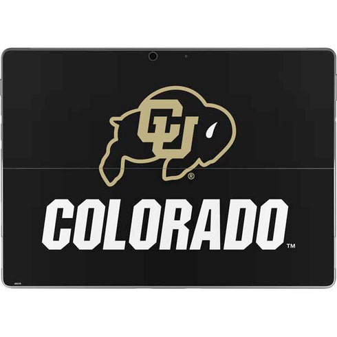 University of Colorado CU Logo on Black Surface Pro 8 Skin