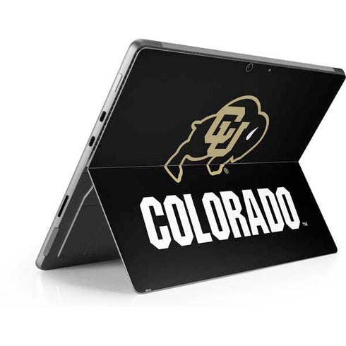 University of Colorado CU Logo on Black Surface Pro 8 Skin