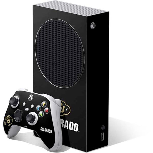 University of Colorado CU Logo on Black Xbox Series S Bundle Skin