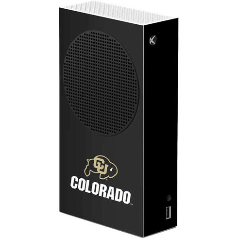 University of Colorado CU Logo on Black Xbox Series S Console Skin
